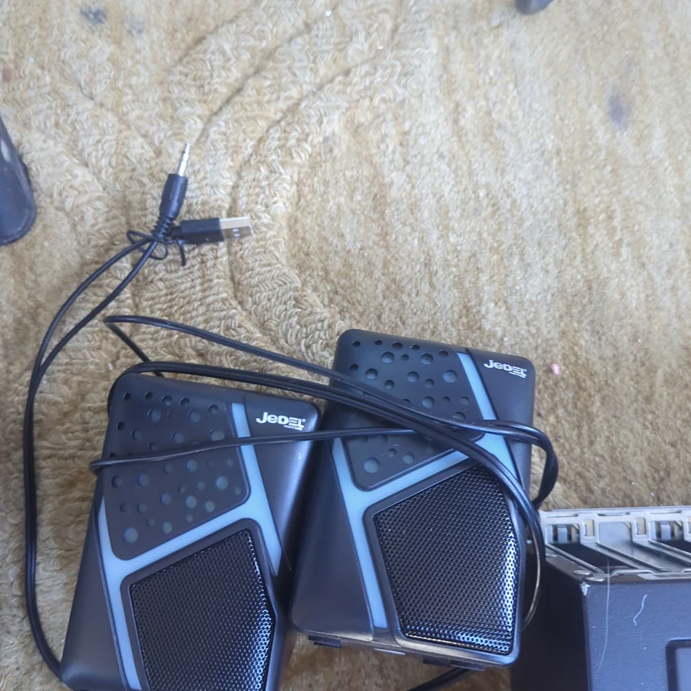 HP Black Desktop Computer Set